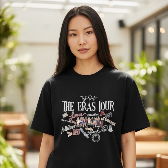 Tops - The Eras Tour Black T-Shirt Taylor Swift